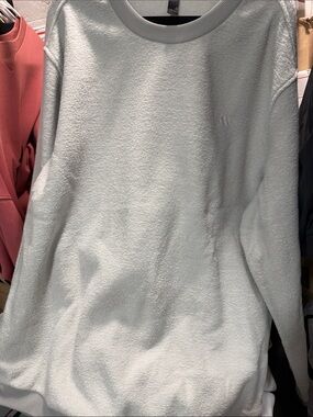 adidas Women's Light Gray Crewneck Sweatshirt